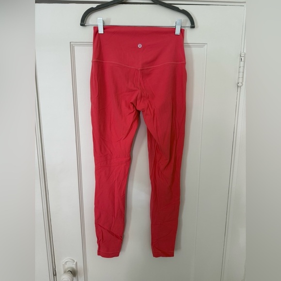 Lululemon High Rise Align Leggings Coral Raspberry Cream in size 8 - Picture 6 of 7